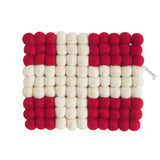 Felted Danish Flag Trivet