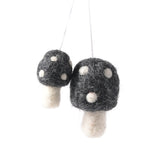 Little Hangings Mushroom 2 Pack - Black