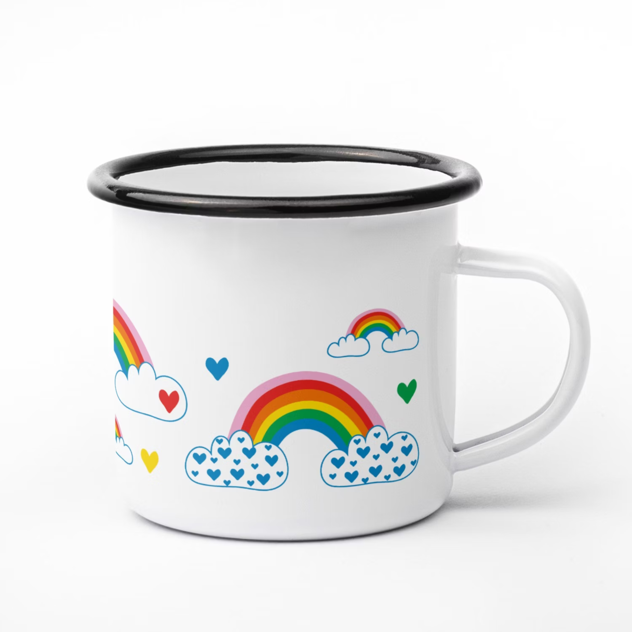 Swedish Enamel Mug Rainbows