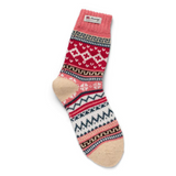Multi Beige Norwegian Socks Small
