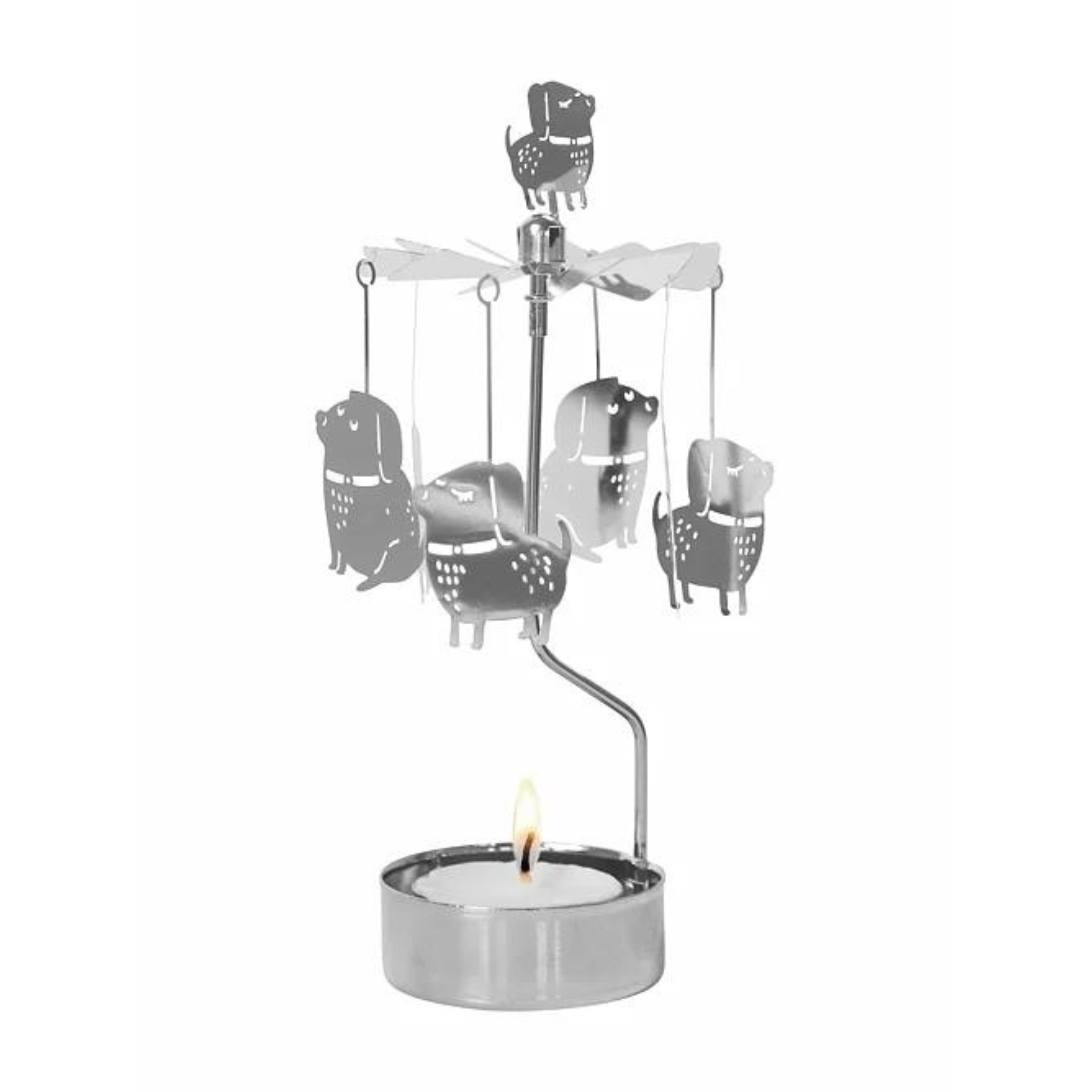 rotating candle holder funny dog