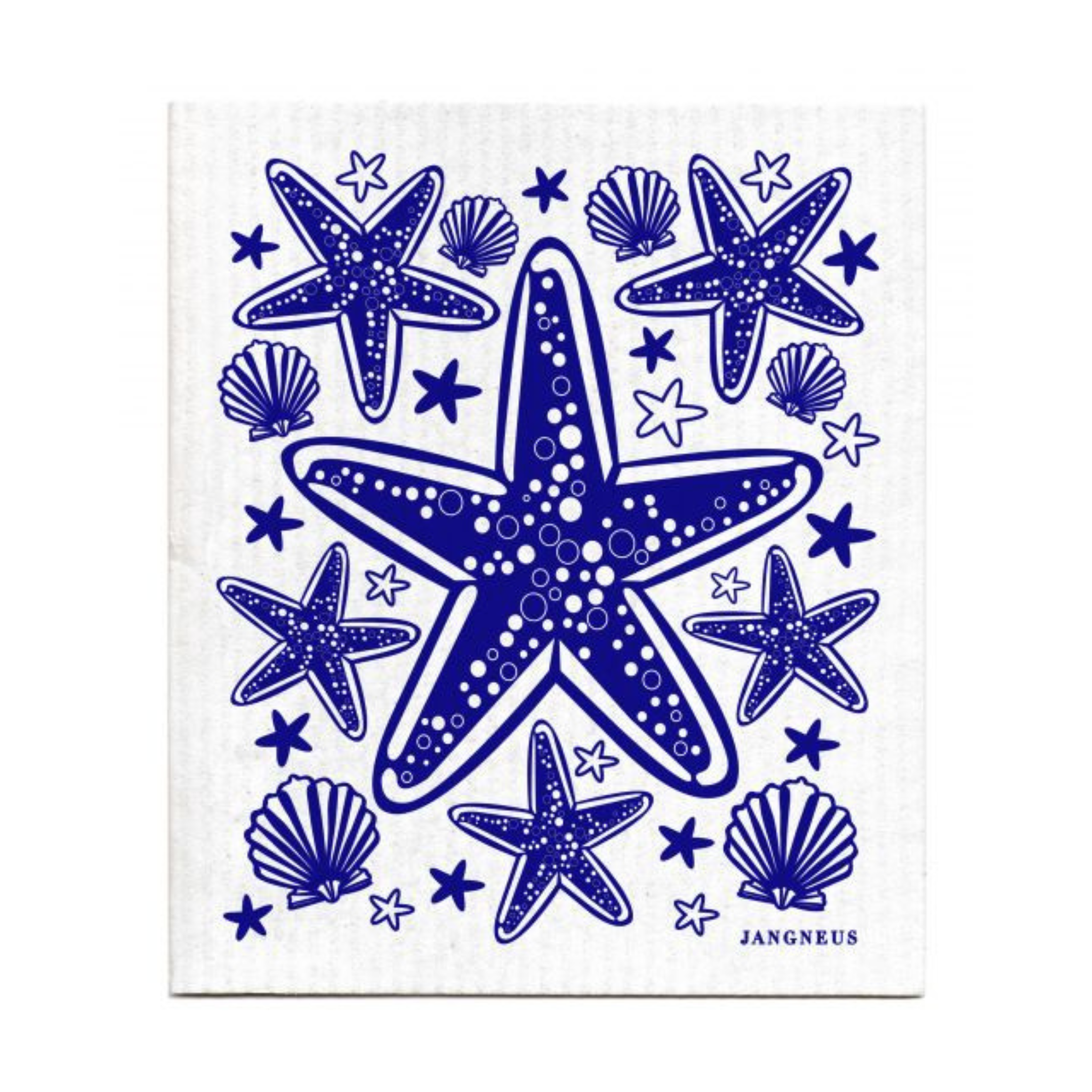 amazing swedish dishcloth blue starfish by jangneus