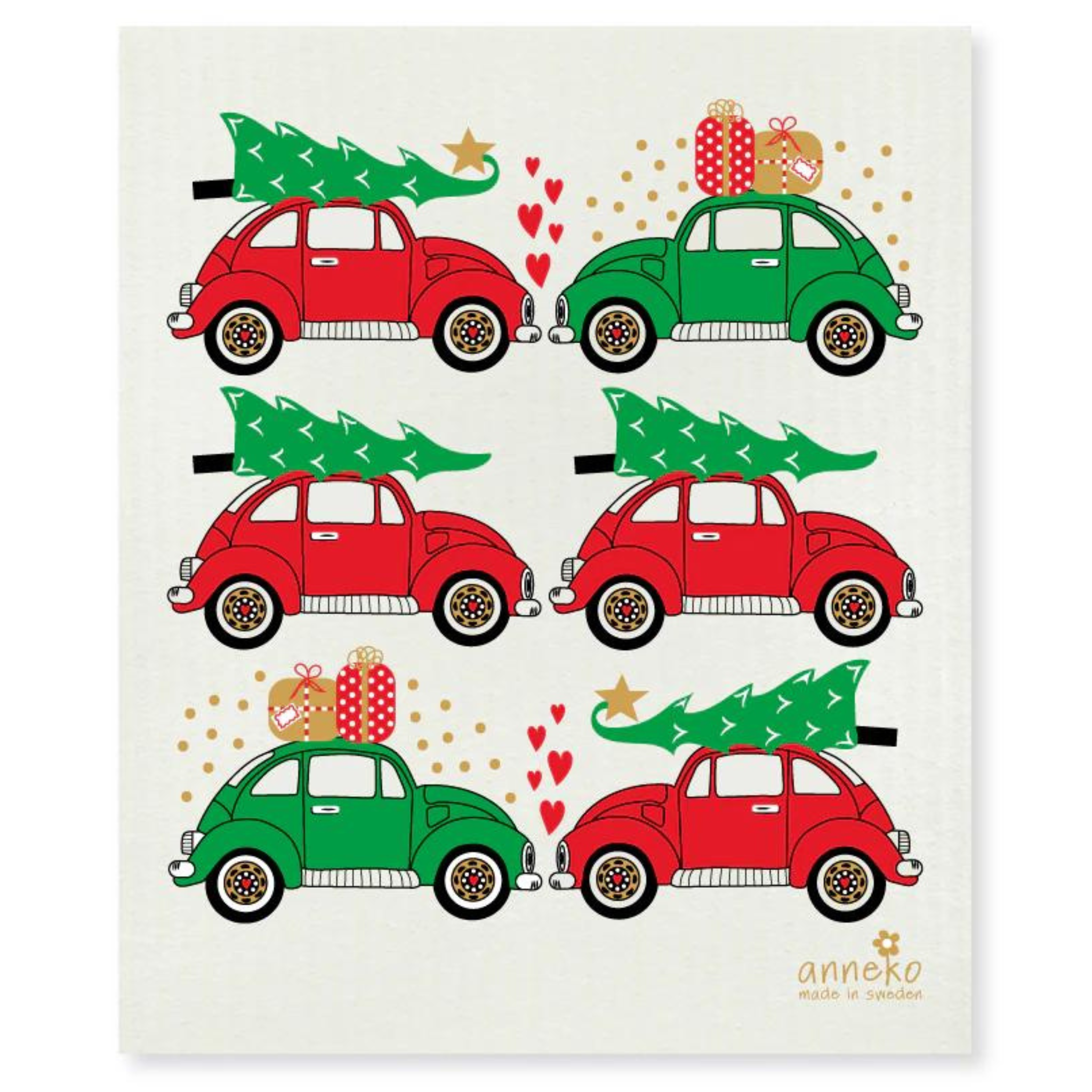 amazing swedish dishcloth christmas cars by anneko