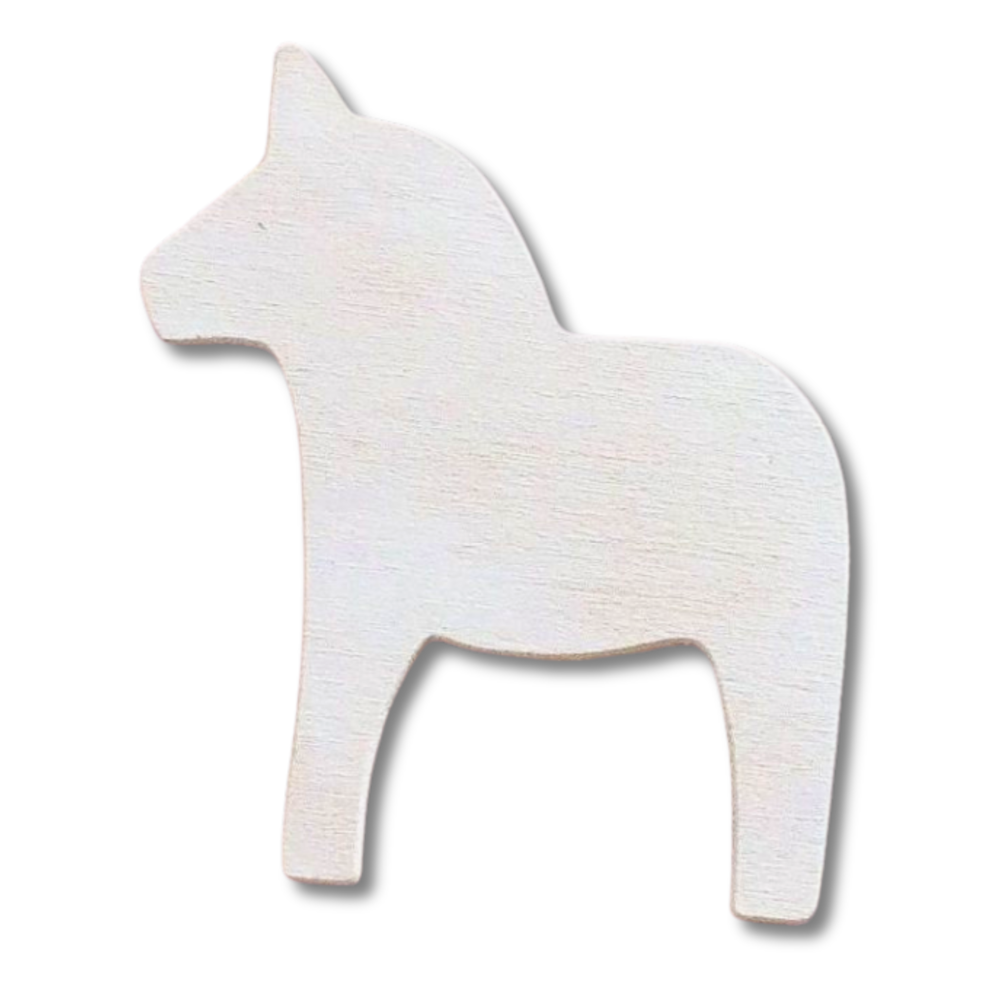 wooden dala horse magnet white made in sweden