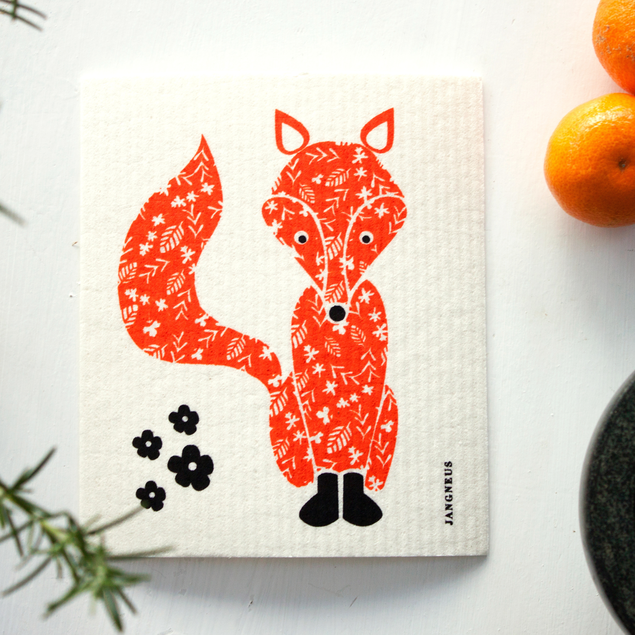 swedish dishcloth orange fox kitchen