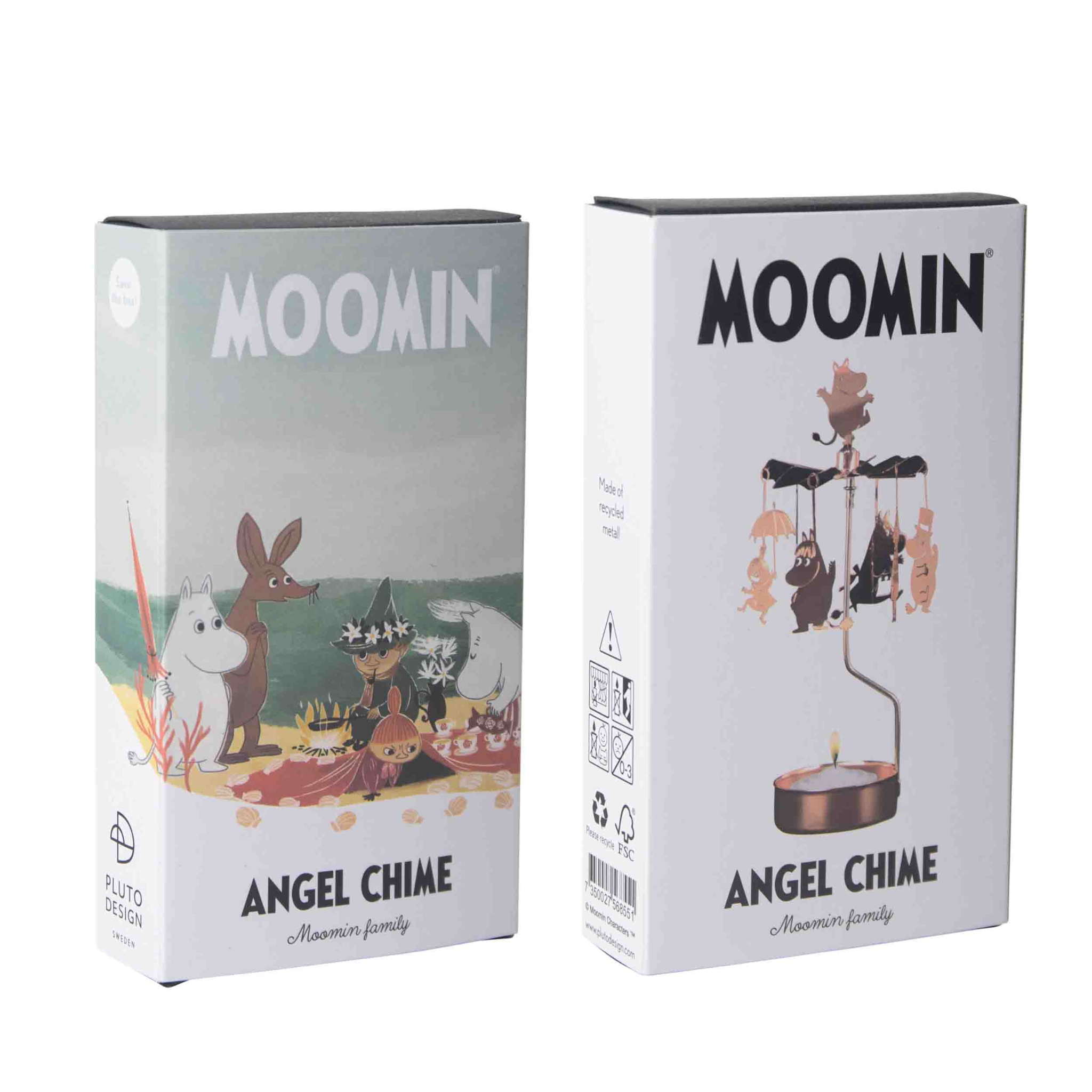 angel chime candle holder moomin family copper