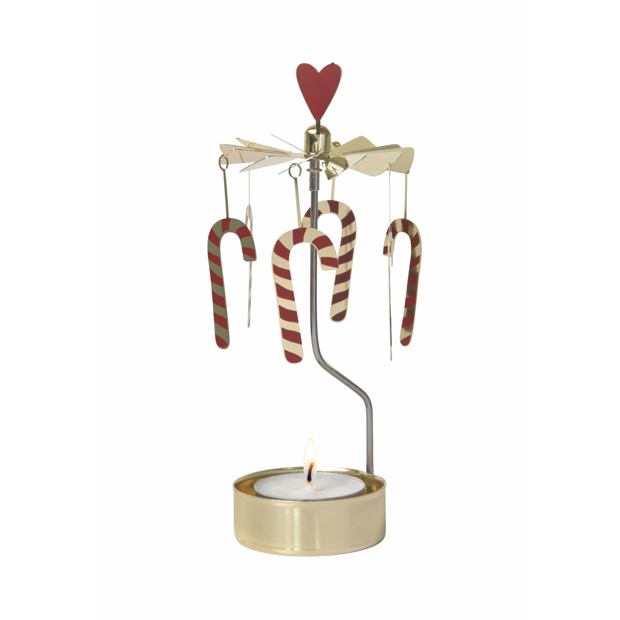 rotating candle holder candy cane