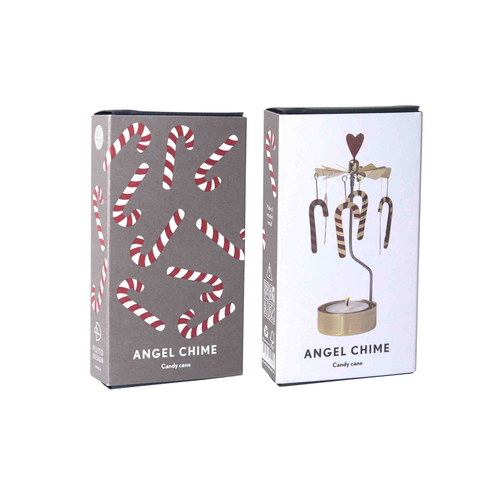 rotating carousel candle holder candy cane box