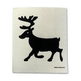 Amazing Swedish Dishcloth - Black Reindeer