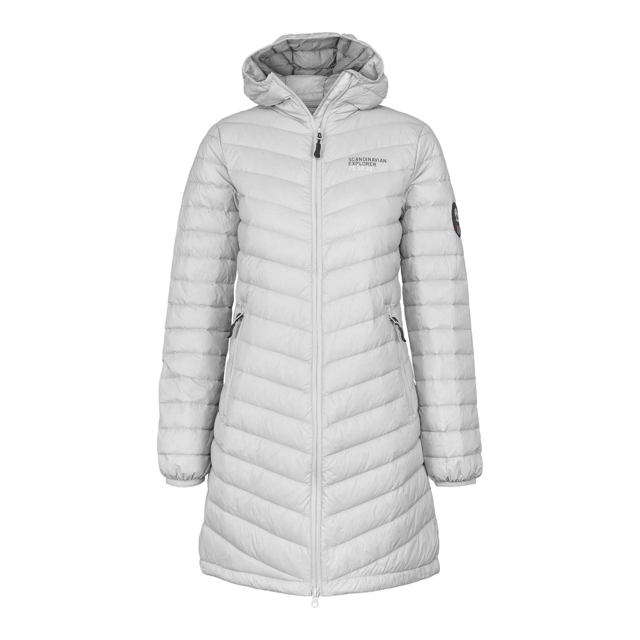 ultra light down coat womens grey