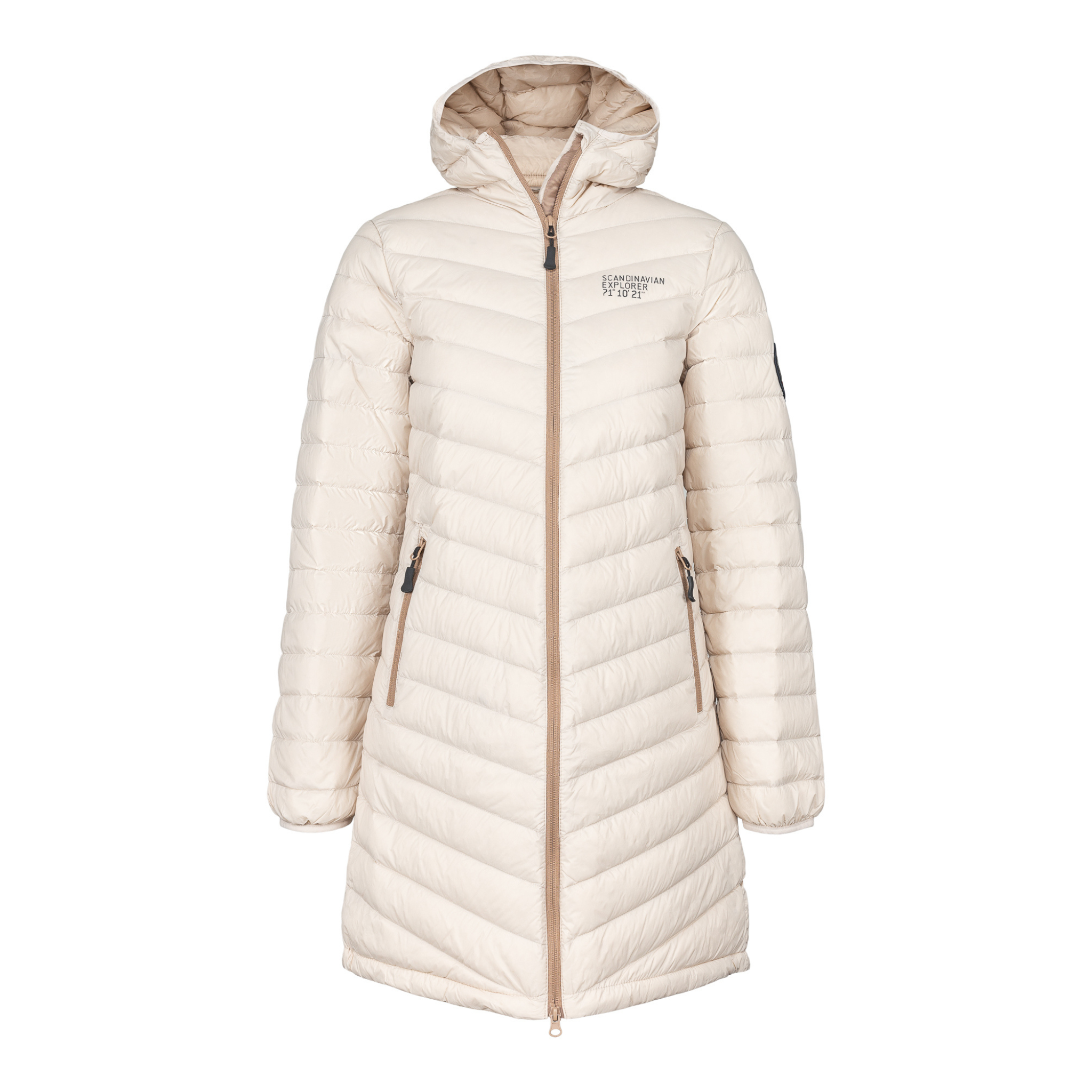 Women's Ultra Light Down Parka Beige - Main Image