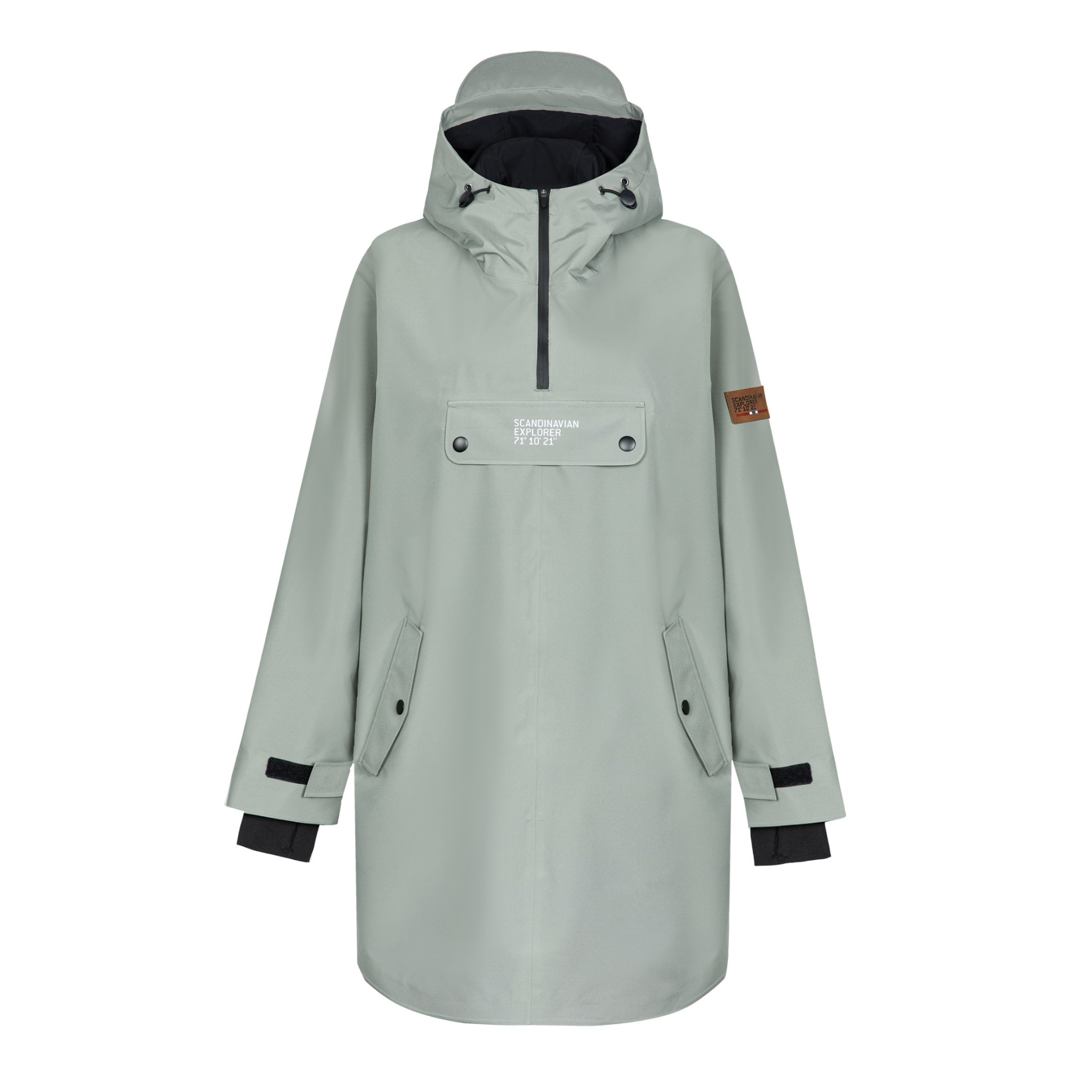 Women's Rain Poncho Dusty Green1