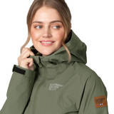 Women's Waterproof Windbreaker - Olive Green