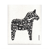 Dala Horse - Black - The Amazing Swedish Dish Cloth