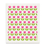 amazing swedish dishcloth small pink tulips 