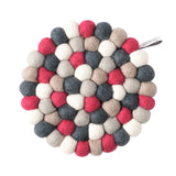 Wool Round Trivet - Tundra