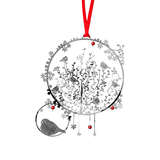 Silver Robin Ornament
