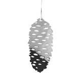 Silver Pine Cone Ornament
