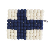 Felted Finnish Flag Trivet