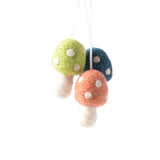 Little Hangings Mushroom 3 Pack - Red, Green, & Blue