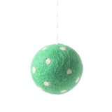 Little Hangings - Ornament, Green with White Dots