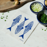 Amazing Swedish Dishcloth - Three Blue Fish