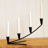 4 - Candle Holder Iron Concave 16"