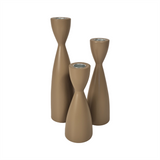 Wood Candle Holder - Brown