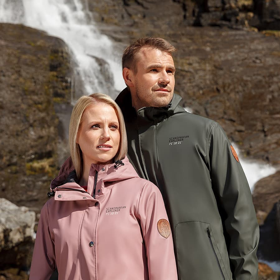 Women's Scandinavian Raincoat - Blue