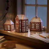 Kähler Gingerbread Ceramic Tealight Holder - Large House