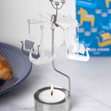Rotating Candle Holder - Swedish Symbols