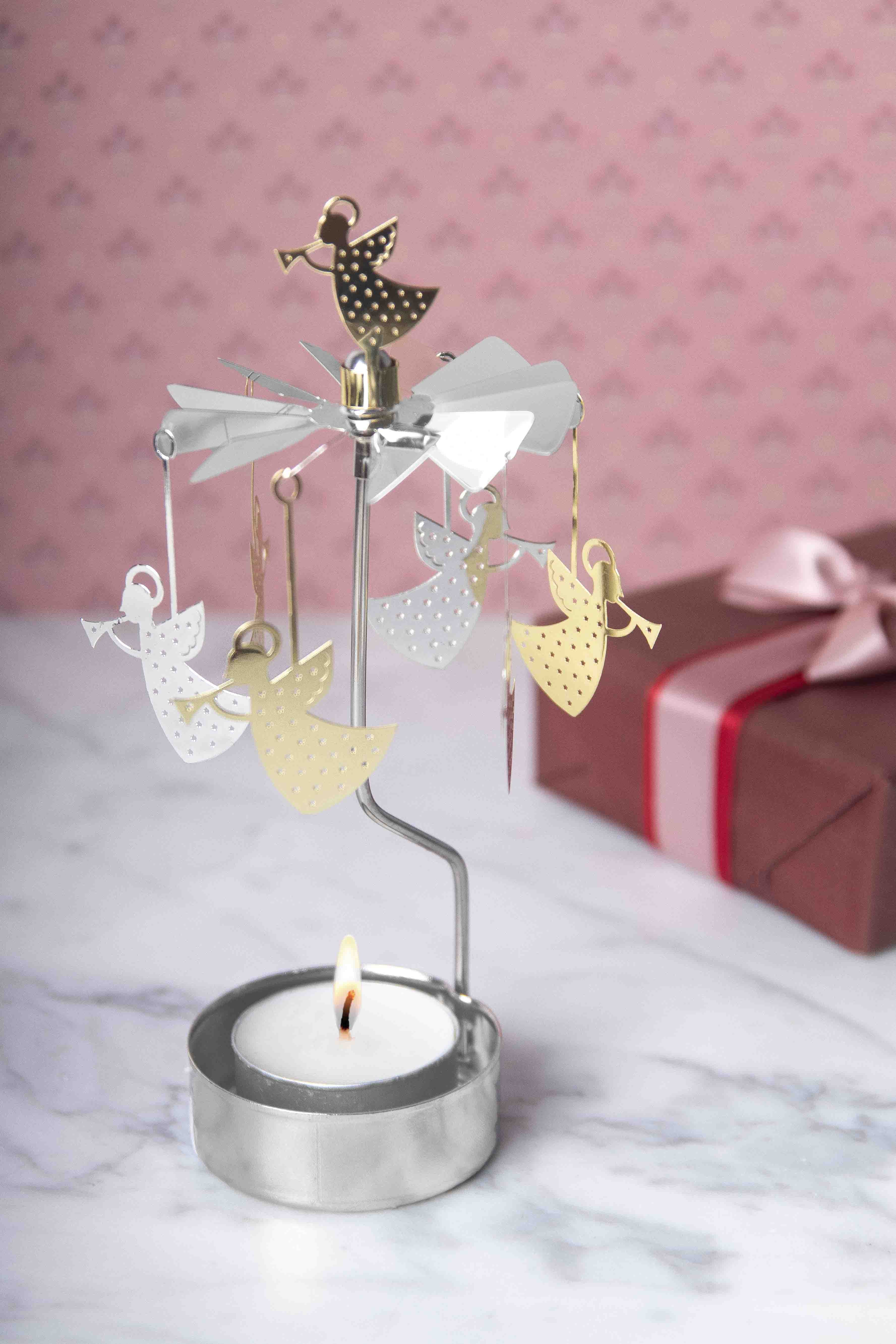 candle carousel trumpet angel