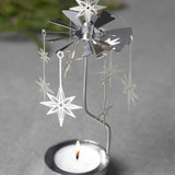 Rotating Candle Holder - Northern Star Silver