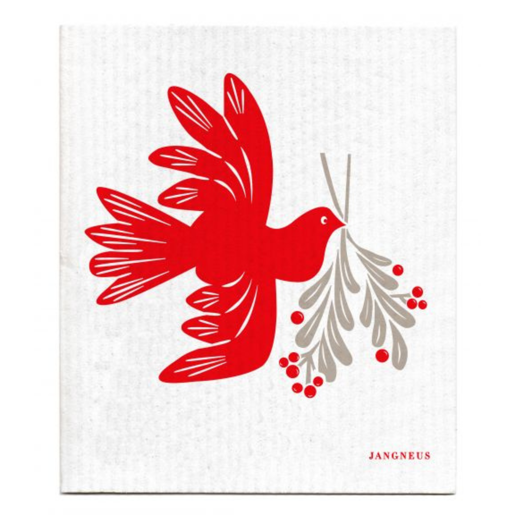amazing swedish dishcloth red christmas dove