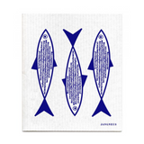 Three Fish - Blue - The Amazing Swedish Dish Cloth