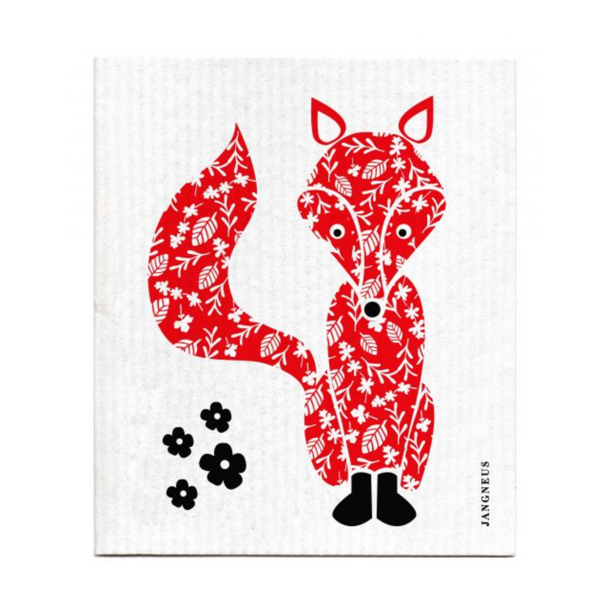 amazing swedish dishcloth red fox by jangneus