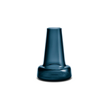 Holmegaard Flora Mouth-Blown Glass Vase - Dark Blue 4.7"