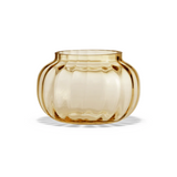 Holmegaard Primula Round Glass Tealight Holder - Amber 2.4"