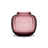 Holmegaard Primula Small Round Blown Glass Vase - Plum 4.9"