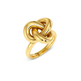 Infinity Knot Ring L Gold