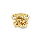 Infinity Knot Ring L Gold