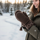Kangos Knitted Mitten - Brown