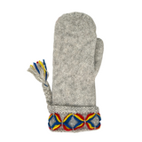 Kangos Knitted Mittens - Light Grey