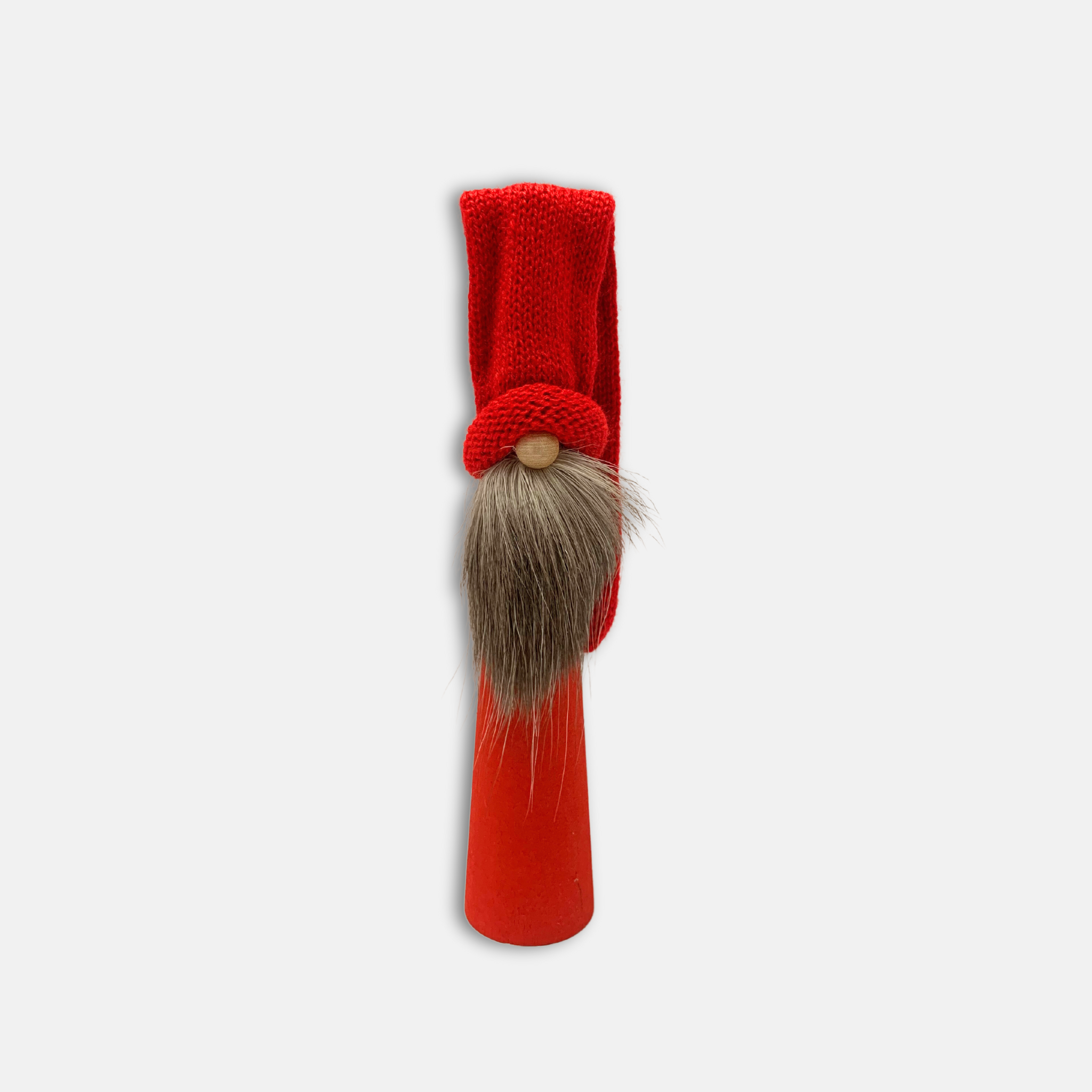 Long Tomte with Reindeer Beard, Red with Red Hat