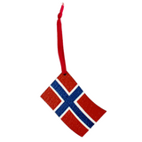 Norwegian Flag Wooden Ornament