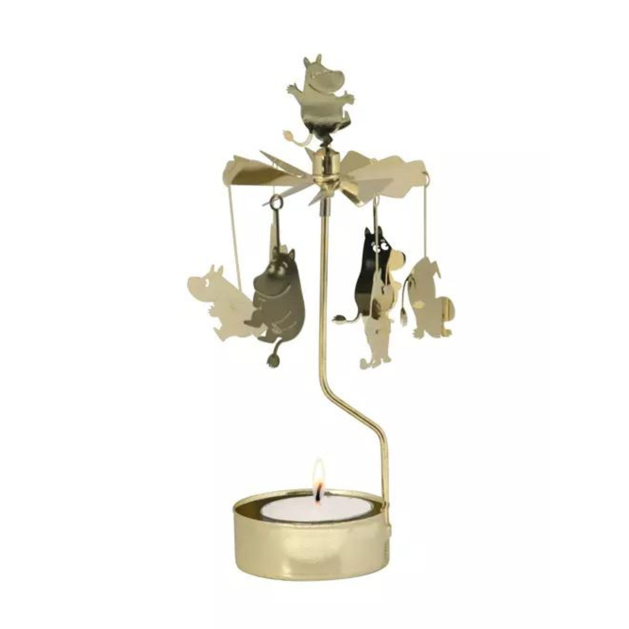 rotating candle holder moomin gold