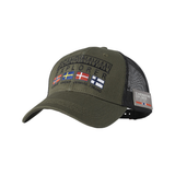Scandinavian Explorer Flag Cap - Olive Green