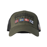 Scandinavian Explorer Flag Cap - Olive Green