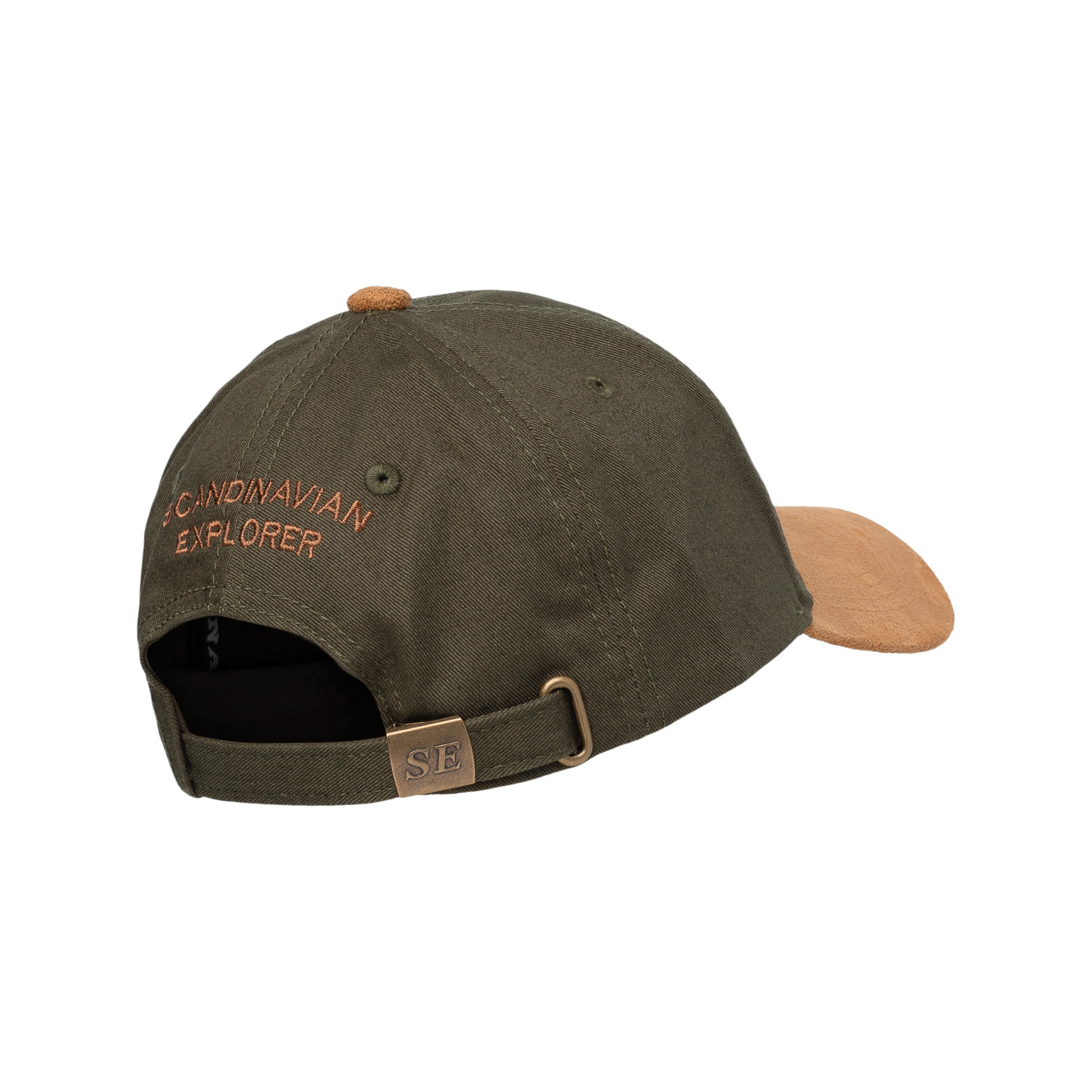 Scandinavian Explorer Leather Logo Cap - Green