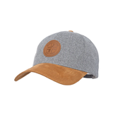 Scandinavian Explorer Leather Logo Cap - Light Grey